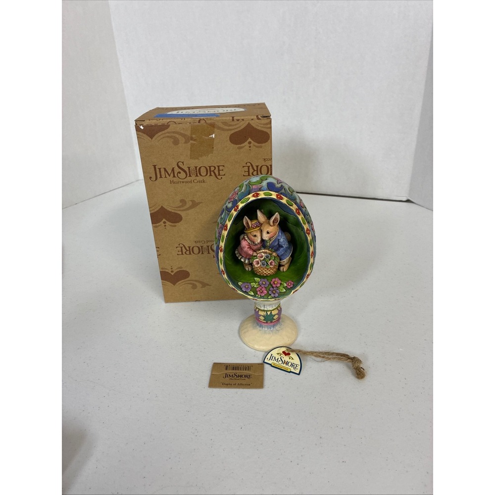 Jim Shore Heartwood Creek Display of Affection Bunny Egg Figurine 4007544 Box